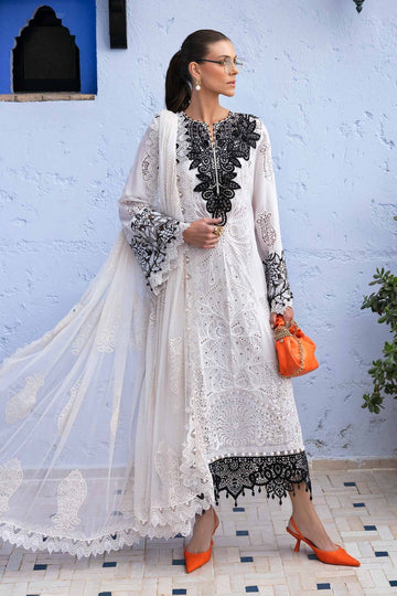 3 Piece Unstitched Embroidered Paper Cotton Suit - D-2505-A